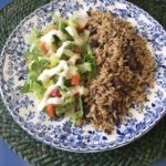 Beef Pelau with rice and pigeon peas